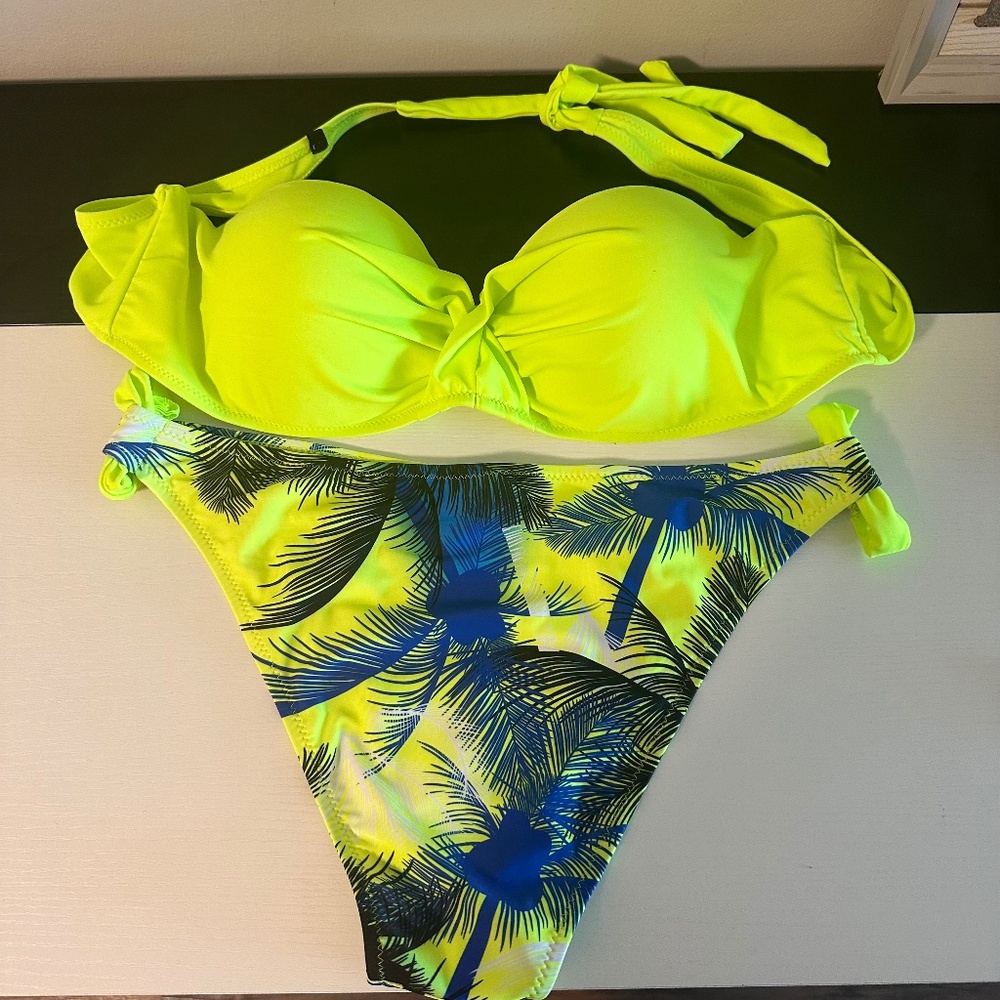 Never Worn/Brand New Neon Green Bathing Suit